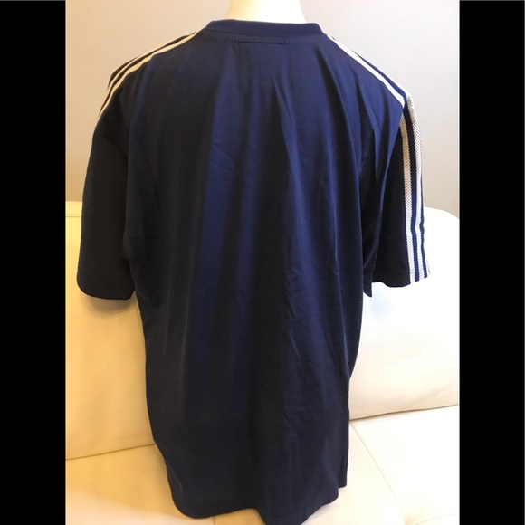 Men’s Adidas Short Sleeve Blue Crew Neck Top - Picture 3 of 9